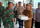 Sinergitas TNI-Polri, Polsek Bersama Camat  Banjarsari Beri Kejutan ke Koramil Banjarsari