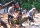 Humanis, Polsek Lakbok Polres Ciamis Bantu Kerjakan Pembangunan Rutilahu TMMD Kodim 0613/Ciamis