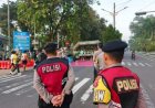 Sinergitas, Polres Ciamis Siagakan Personel Pamwas Fun Run 5K di Pusat Kota Kab. Ciamis