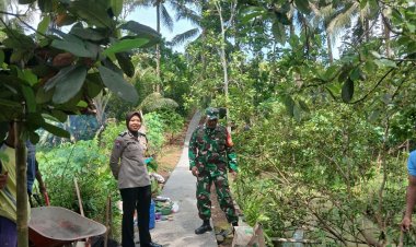 Polsek Ciamis Kawal Pengerjaan Rehabilitasi Jalan di Pusakanagara, Wujud Kehadiran Polri dalam Pengawasan Pembangunan Infrastruktur Desa