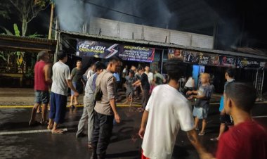 Polsek Panumbangan Sigap Tangani Kebakaran Tujuh Kios, Kepolisian Pastikan Situasi Aman dan Kondusif