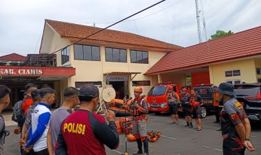 Sat Samapta Polres Ciamis Perkuat Kesiapsiagaan Bencana Lewat Latihan SAR Gabungan Bersama BPBD
