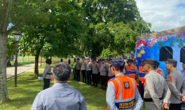 Cek Kesiapan Personel Ops Lilin Lodaya 2025, Pos Pam Kawali Apelkan Personel Piket