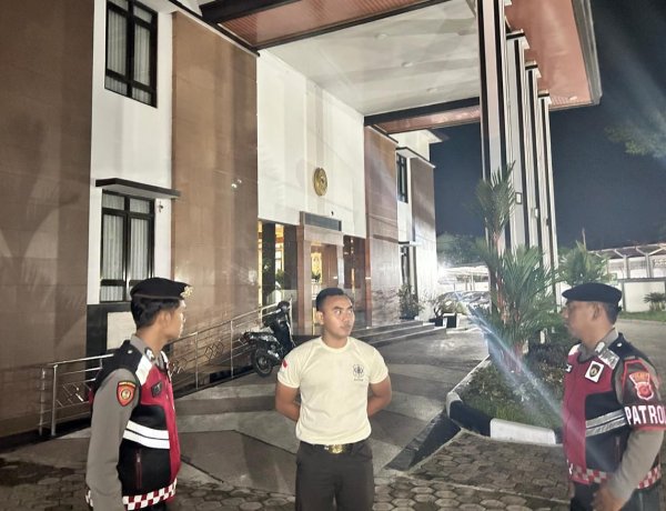 Cipkon di Bahaya Kriminalitas, Sat Samapta Polres Ciamis Patroli Dialogis ke Pengadilan Agama