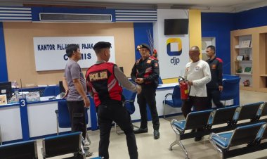 Cipkon di Jam Rawan, Satuan Samapta Polres Ciamis Patroli ke Kawasan Kantor Pajak Ciamis